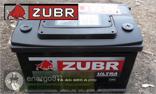 Автомобильная стартерная батарея ZUBR 